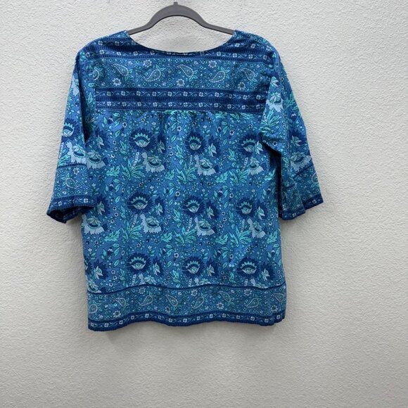 The Vermont Country Store Floral Cotton Blouse Shirt Bundle Womens size Large - Picture 9 of 13